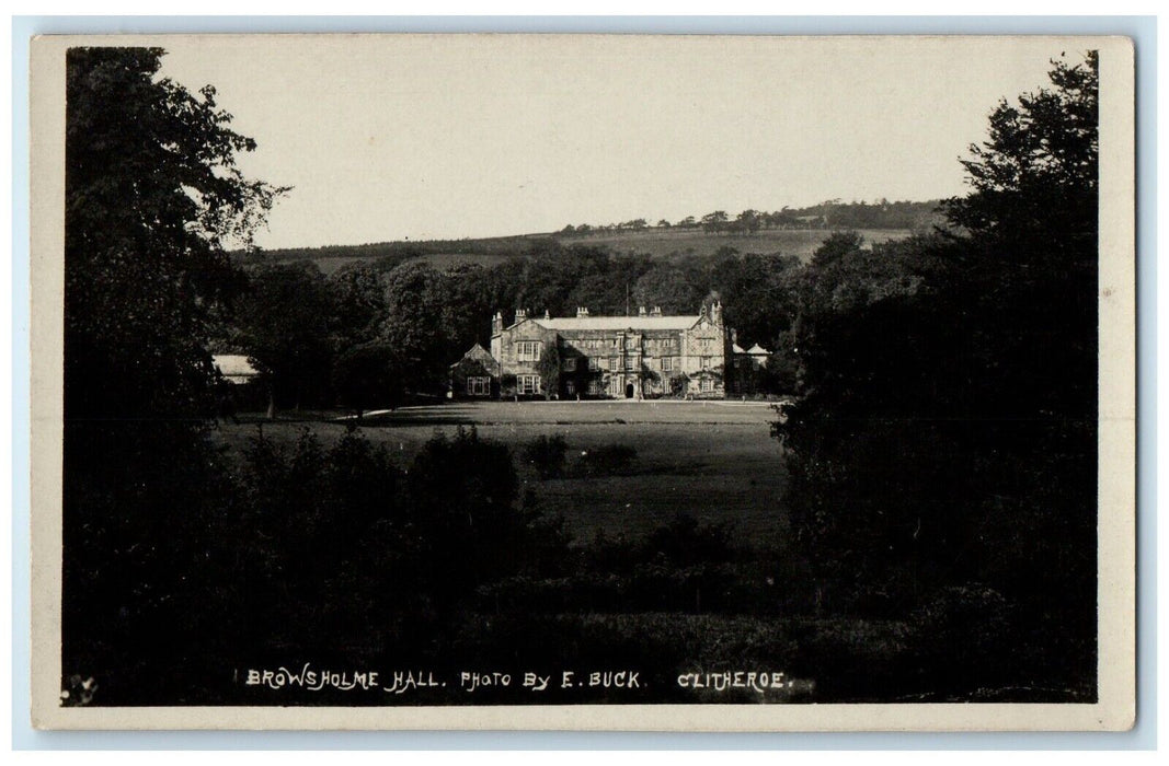 View Of Browsholme Hall Building England United Kingdom UK RPPC Photo Postcard