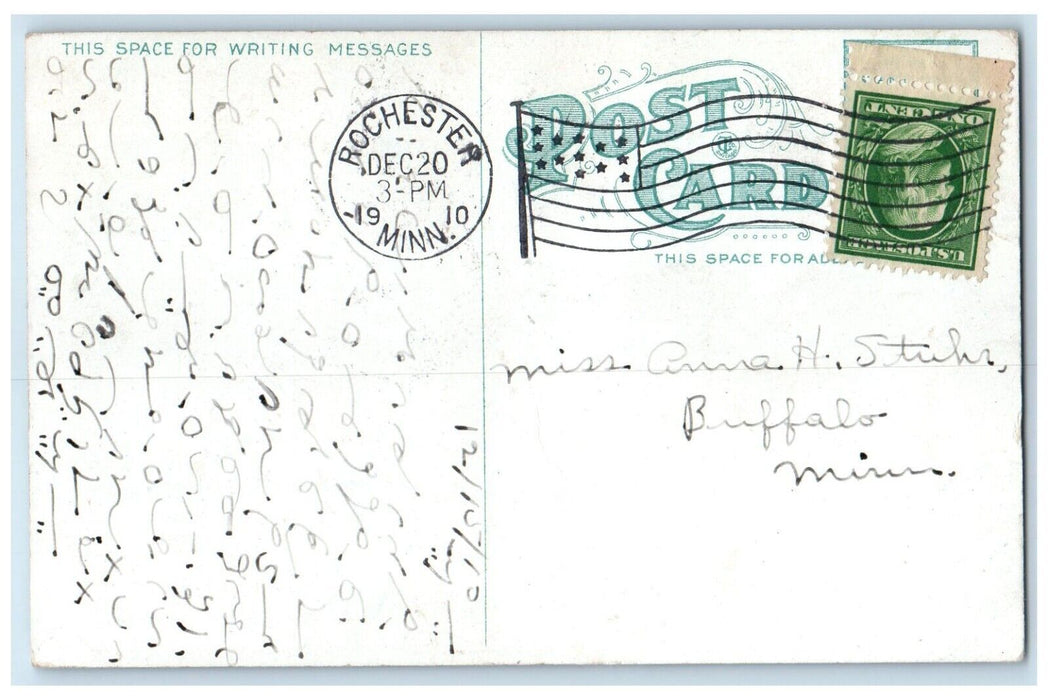 c1910 Exterior View Academy Our Lady Lourdes Rochester Minnesota Posted Postcard