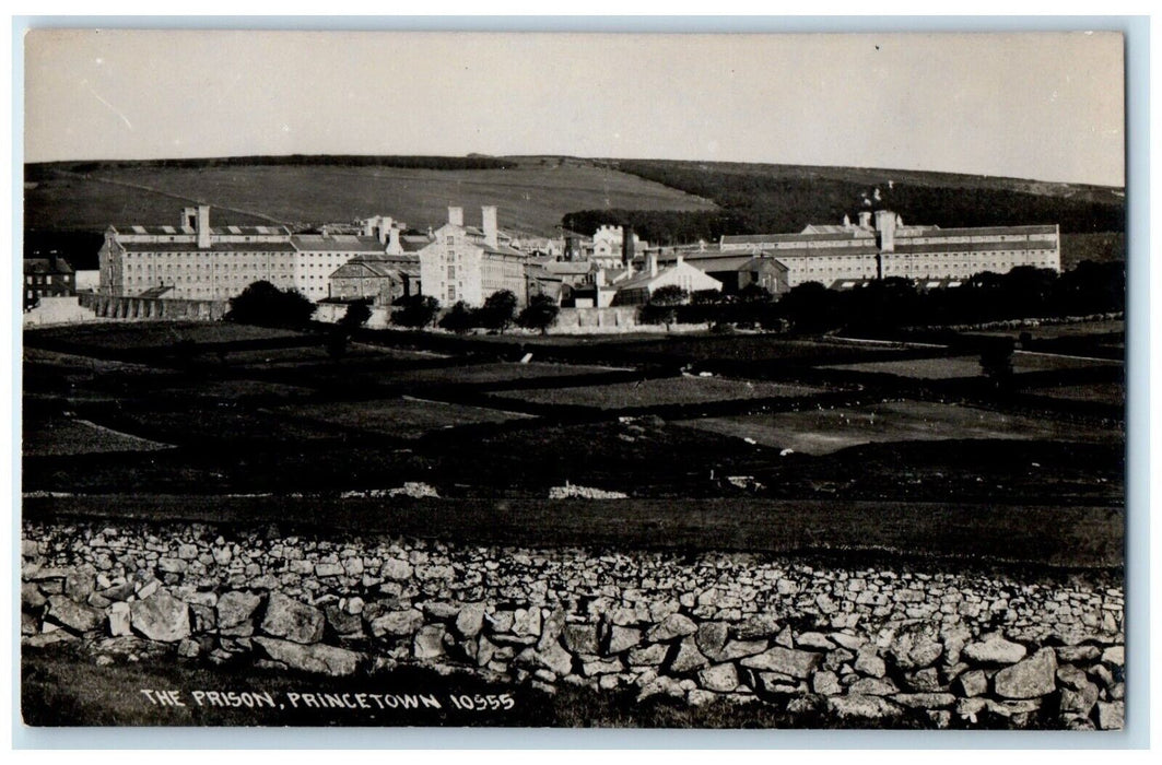 c1910's Bird's Eye View Of The Prison Princetown England UK RPPC Photo Postcard