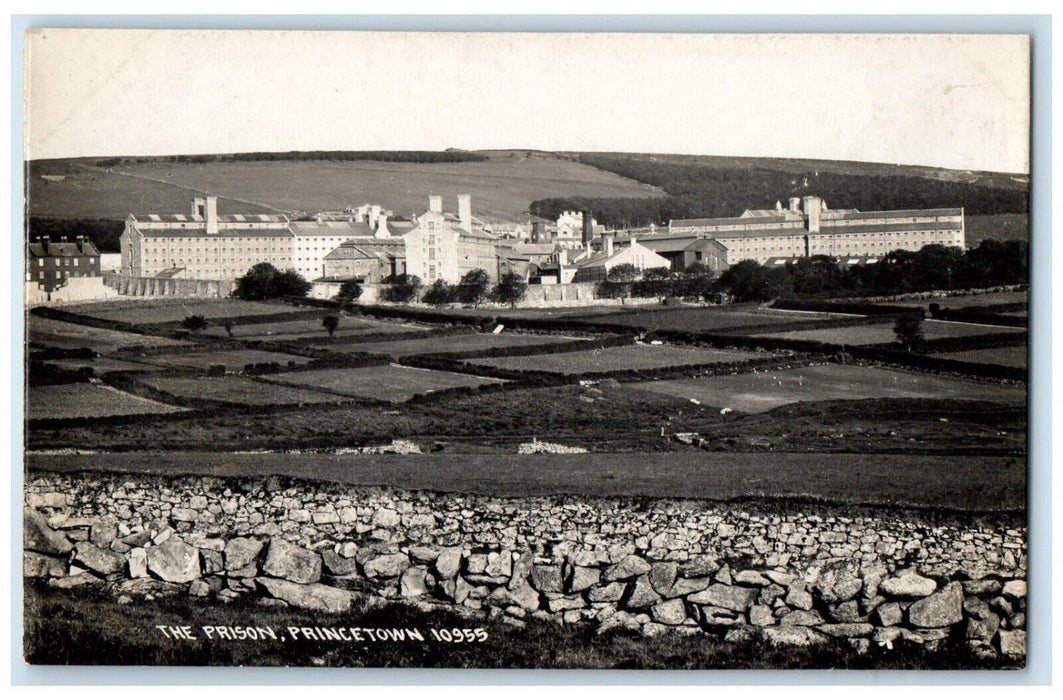 c1910's View Of The Prison Building Princetown England UK RPPC Photo Postcard