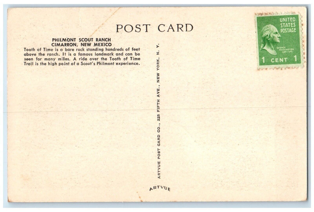 1940 Tooth Of Time Philmont Scout Ranch Cimarron New Mexico NM Unposted Postcard