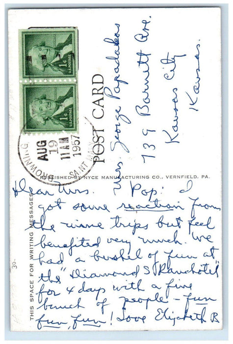 1957 The Original Health Uranium Mine Boulder Montana MT Posted Vintage Postcard