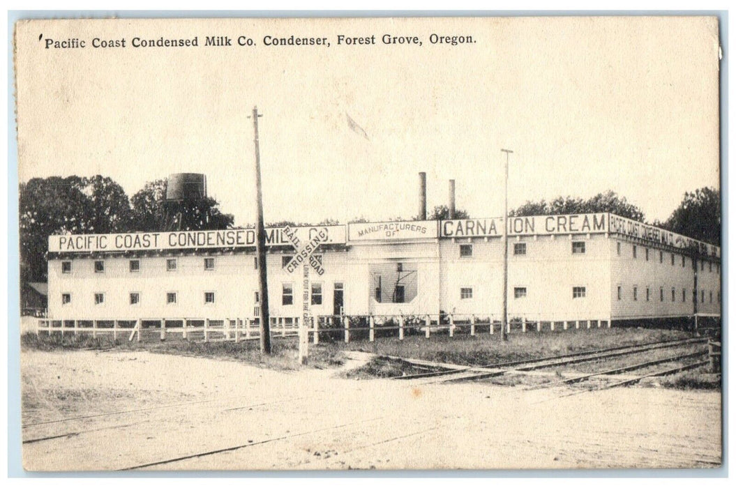 1911 Pacific Coast Condensed Milk Co. Condenser Forest Grove Oregon OR Postcard