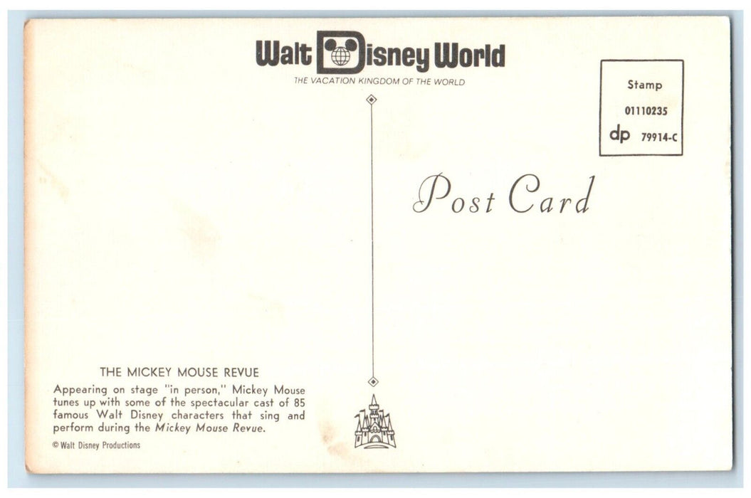c1960 Mickey Mouse Revue Person Tunes Up Famous Walt Disney Character Postcard