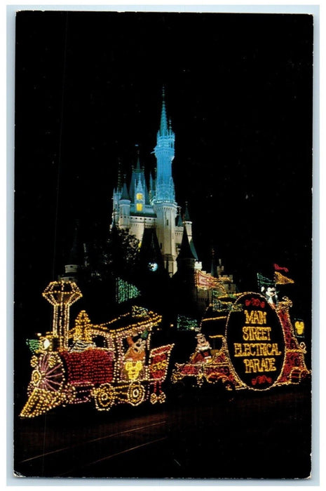 c1960 Main Street Electrical Parade Razzle-Dazzle Walt Disney Florida Postcard