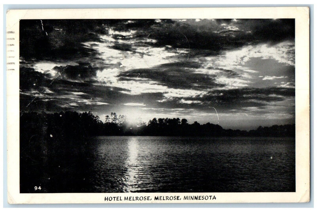 c1940 Scenic View Hotel Melrose Sunset Melrose Minnesota Posted Vintage Postcard
