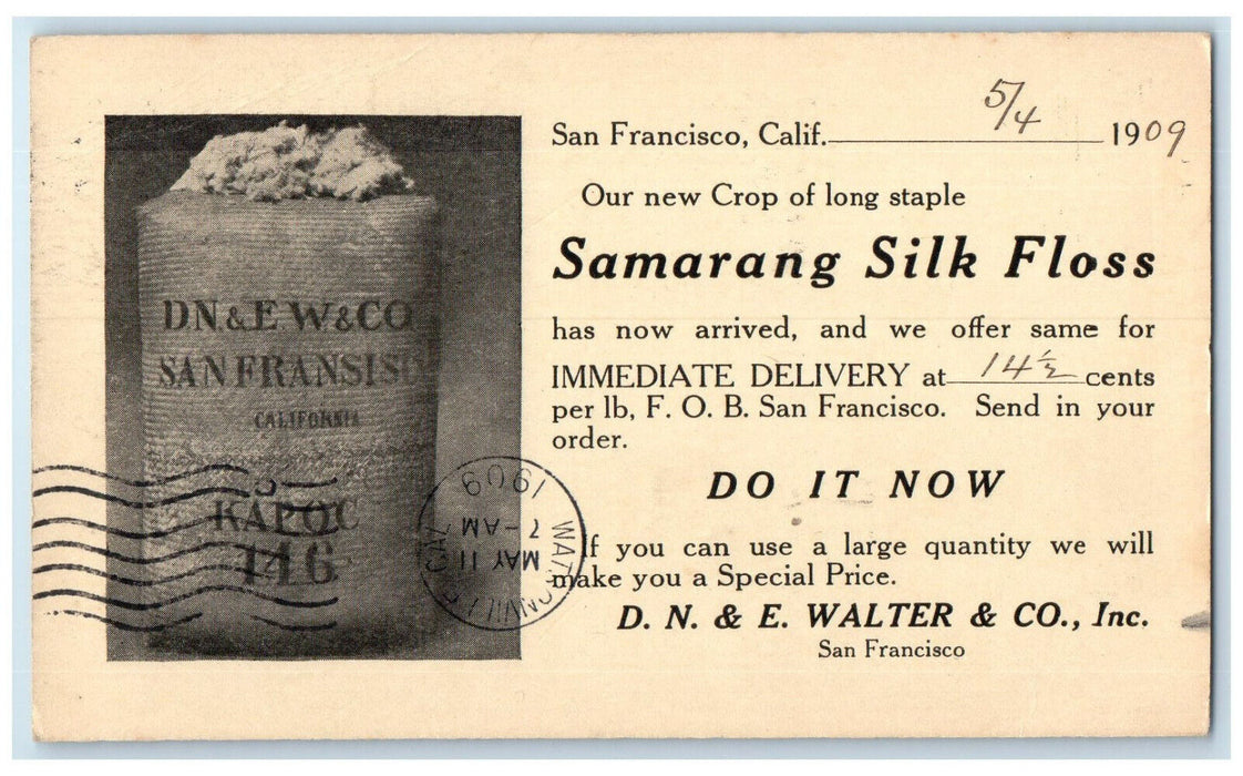 1909 Samarang Silk Floss D.N. & E. Walter & Co Inc San Francisco CA Postcard