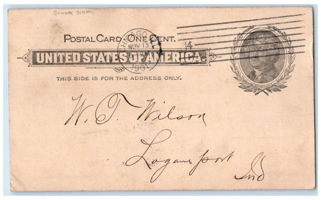 1901 Presbyterian Board Sunday School Chicago Depository Chicago IL Postcard