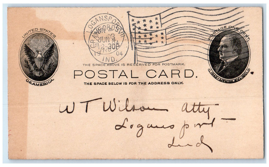 1904 National Annotating Co. Letter Crawfordsville Indiana IN Postcard