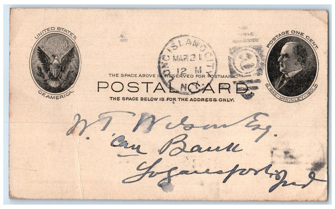 1903 Ferdinand Seager MD Stamp Letter to Mr Wilson Long Island NY Postcard