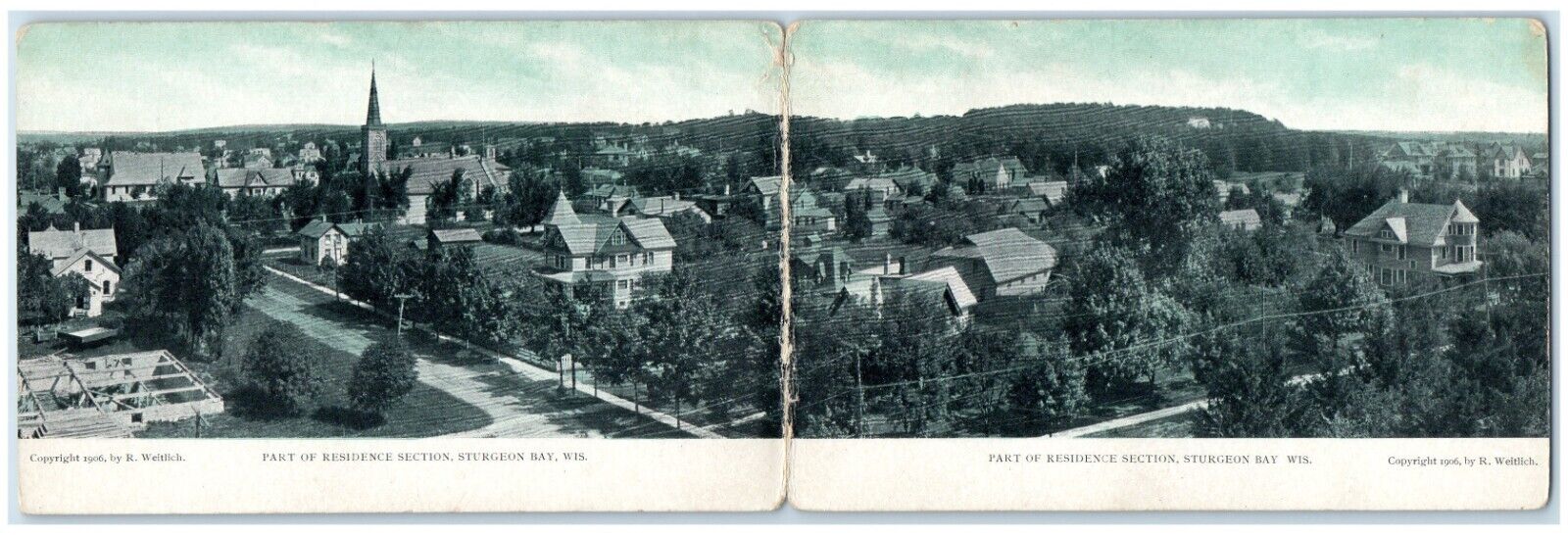 c1905 Part Of Residence Section Sturgeon Bay Wisconsin WI Antique Postcard