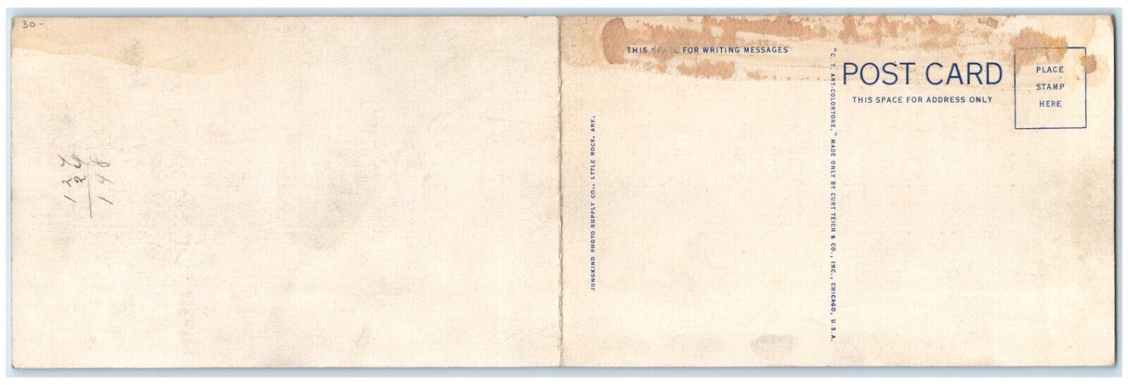 c1930's Senior High School 14th Park Avenue Little Rock Arkansas AR Postcard