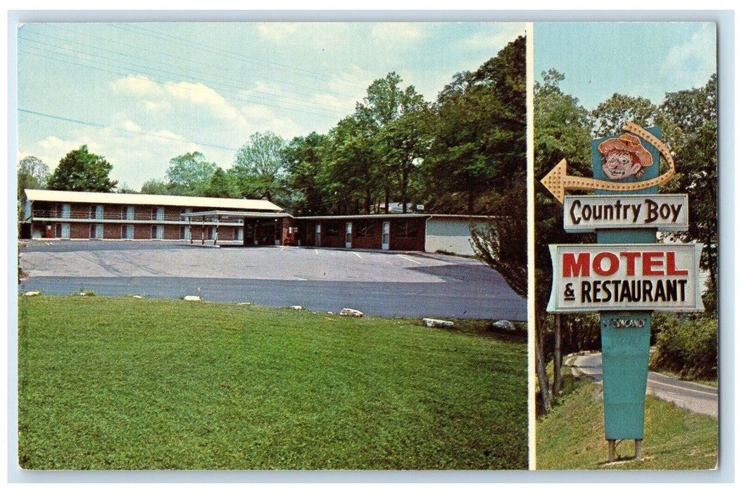 c1950's Country Boy Motel Big Stone Gap Virginia VA Unposted Vintage Postcard