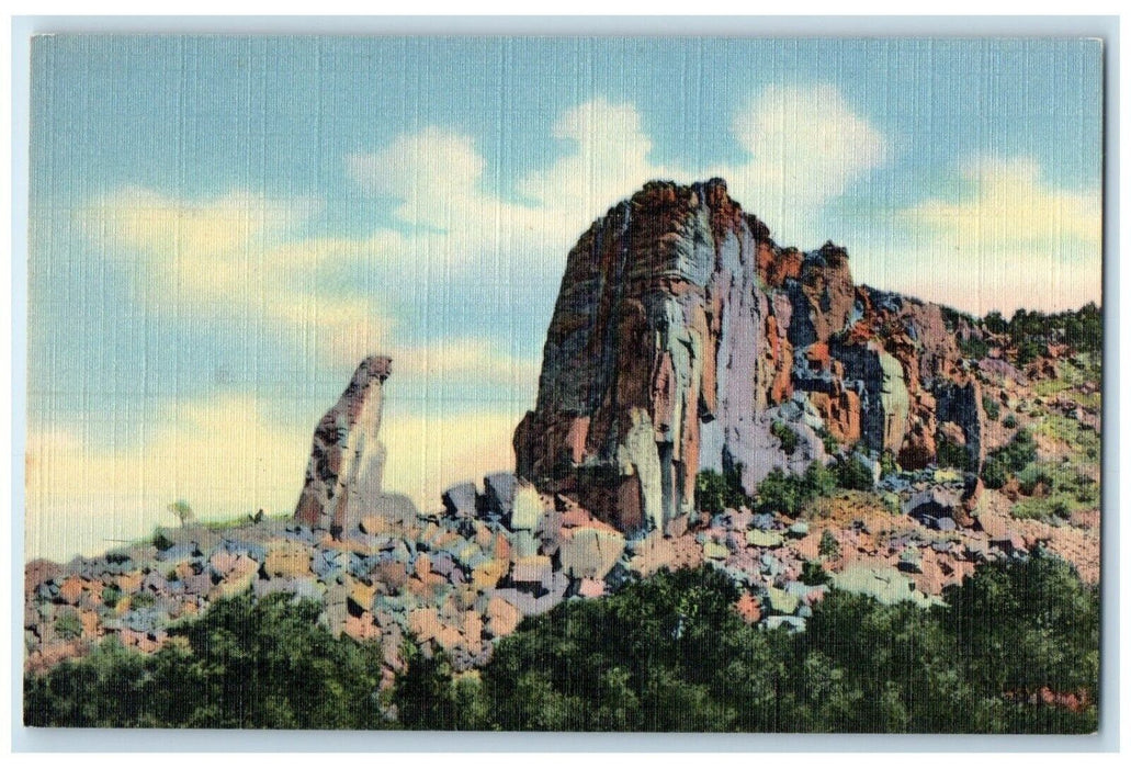 1940 Unique Rock Formation Kneeling Nun Silver City New Mexico Unposted Postcard