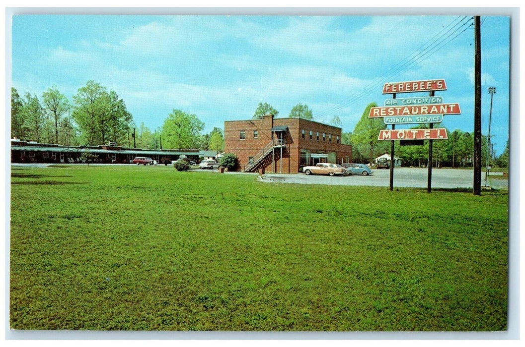 c1960's Ferebee's Motel Restaurant Cars Midlothian Virginia VA Vintage Postcard