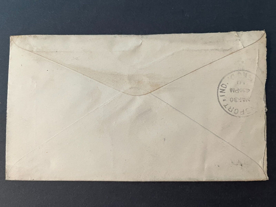 1901 Attorney Lawyer A. D. Toner Kewanna Indiana to Logansport 2 Cent Cover