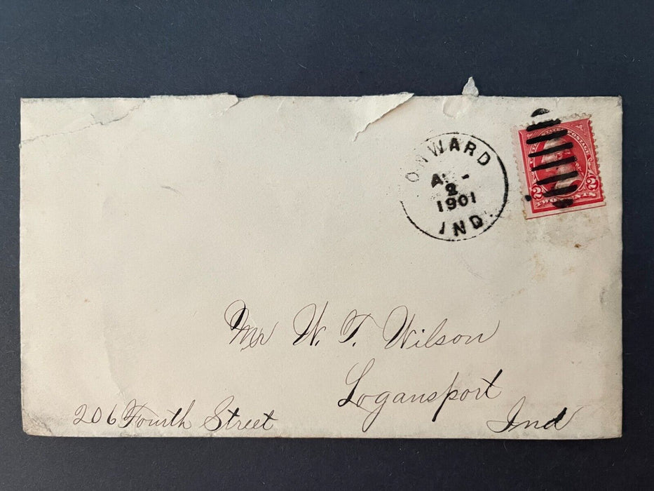 1901 Mr. Wilson MS Smith Onward Indiana To Logansport 2 Cent