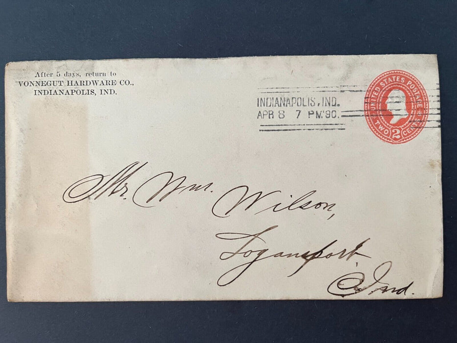 Vonnegut Hardware Co Indianapolis Indiana Logansport Advertising 2 Cent Cover
