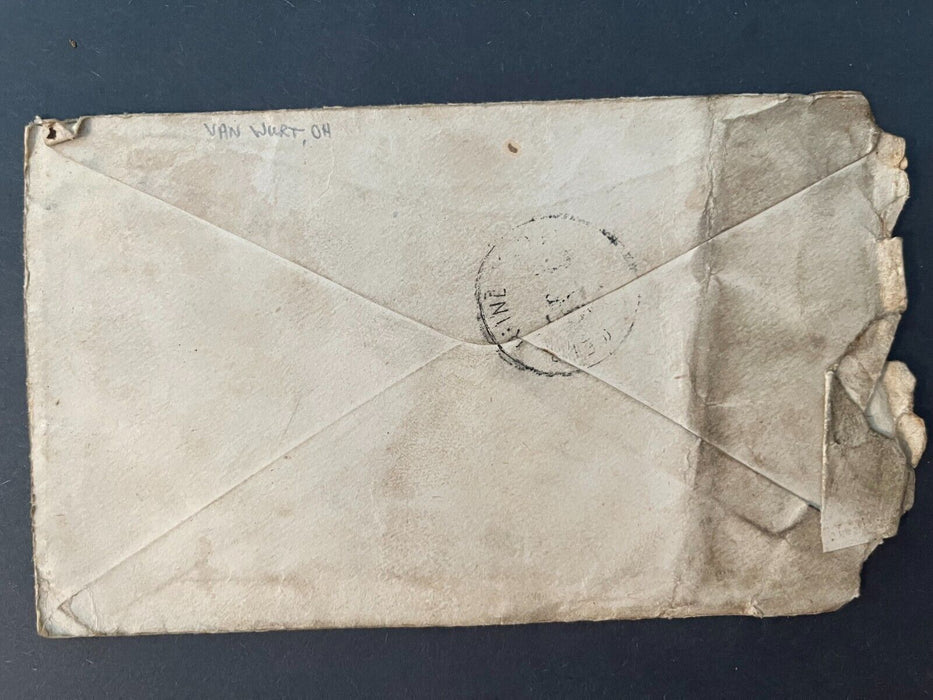 1895 Mr. Gray Van Wort Ohio Royal Center Indiana Target Cancel 2 Cent Cover
