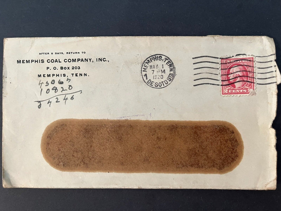 1920 Memphis Coal Company Inc. Memphis Tennessee Advertising 2 Cent Cover