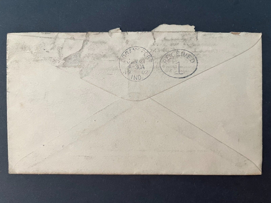 1902 The Equitable Life Assurance Society Indianapolis Indiana Logansport Cover