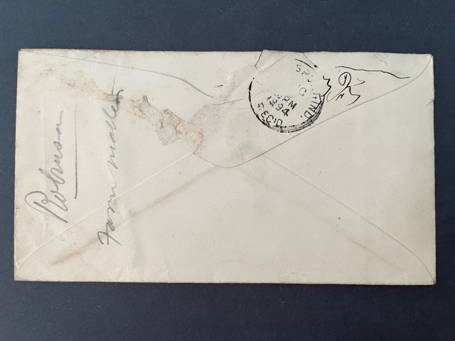 1894 Mr. Wilson Monticello Indiana Logansport Duplex Cancel 2 Cent Cover