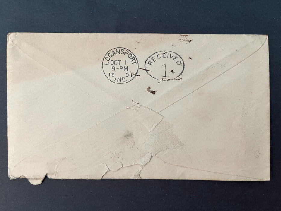 Mr. Wilson Perth Amboy New Jersey Logansport Indiana Duplex Cancel 2 Cent Cover