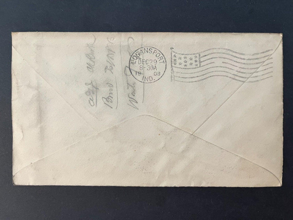 Miller Drake & Hubbell Goshen Indiana Logansport Flag Cancel 2 Cent Cover