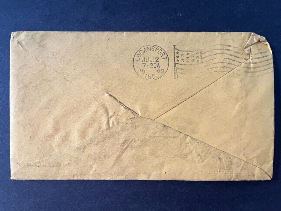 1909 HC OHM Terre Haute Indiana IN Coil Posted Cover