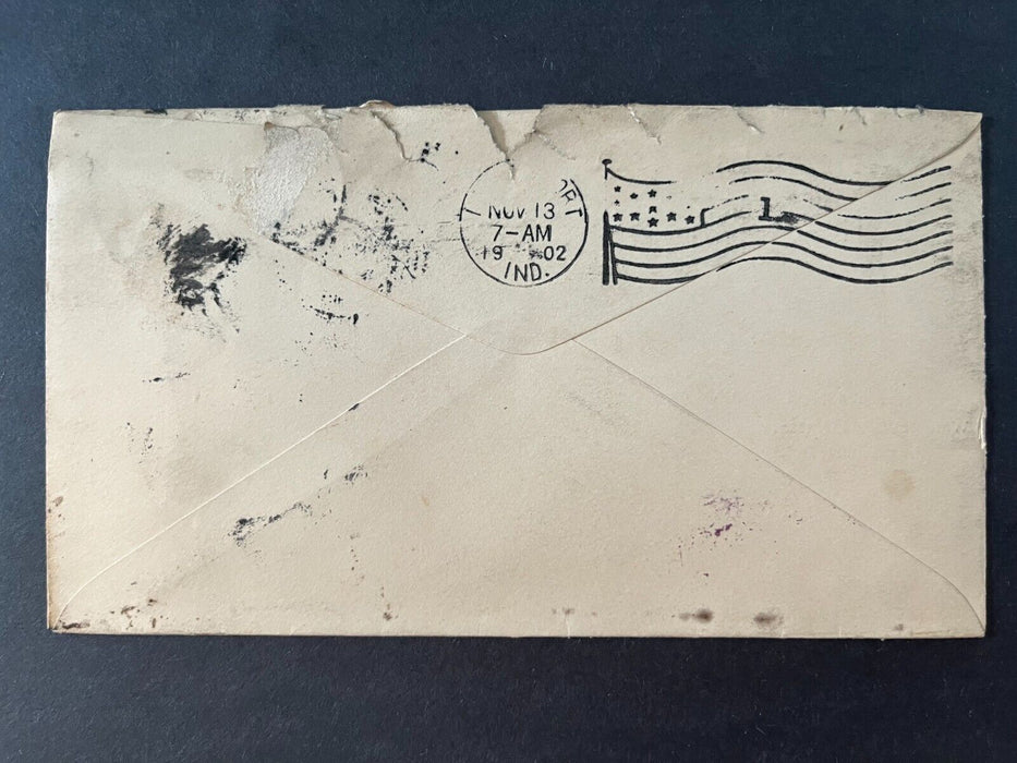 1902 National Life Insurance Co. Cleveland Ohio Logansport Duplex Cancel Cover