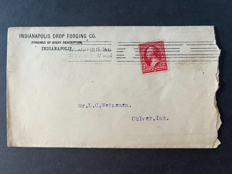 Indianapolis Drop Forging Co. Indianapolis Indiana Culver Doane Cancel Cover