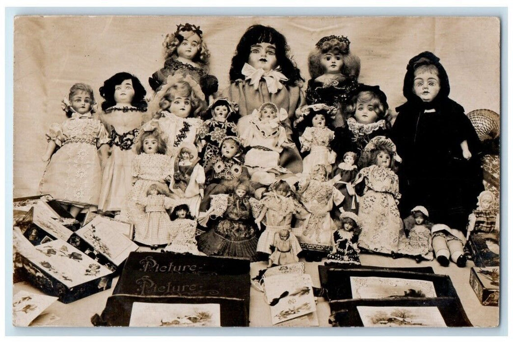 c1912 Dolls Sunday School Church Missionary Mengo China #2 RPPC Photo Postcard