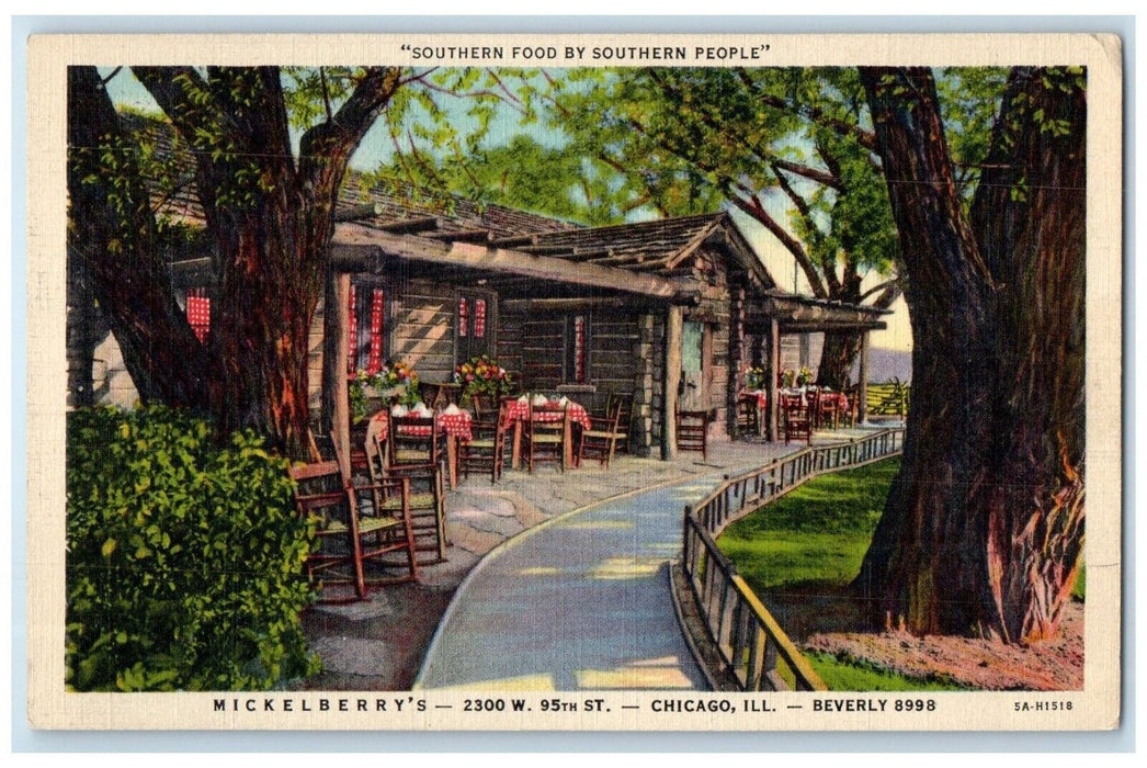 c1940 Southern Food By Southern People Mickelberry Chicago Illinois IL Postcard