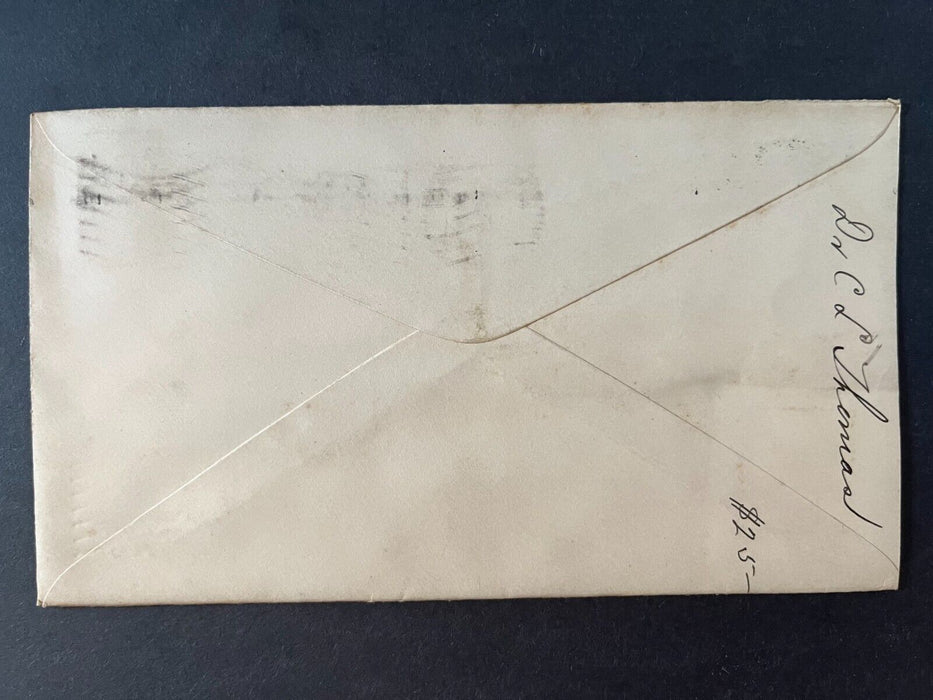1900 Doctor CL Thomas Logansport Indiana City Flag Cancel 2 Cent Cover