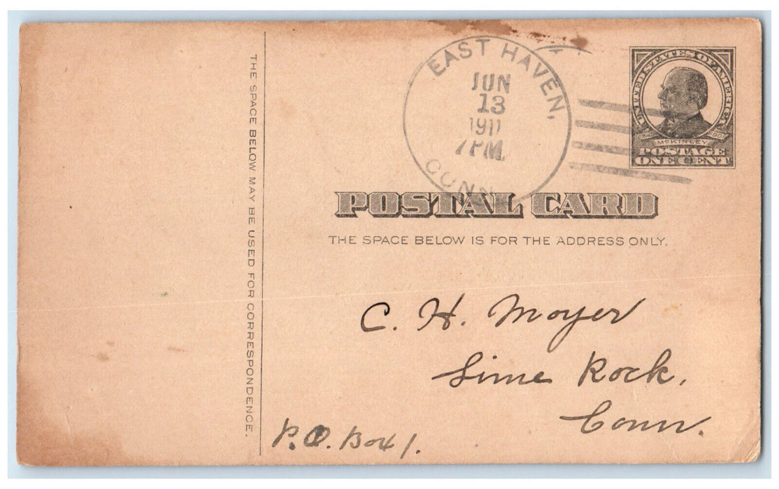 1911 Tire Repair Kit East Haven Connecticut CT Lime Rock CT Postal Card