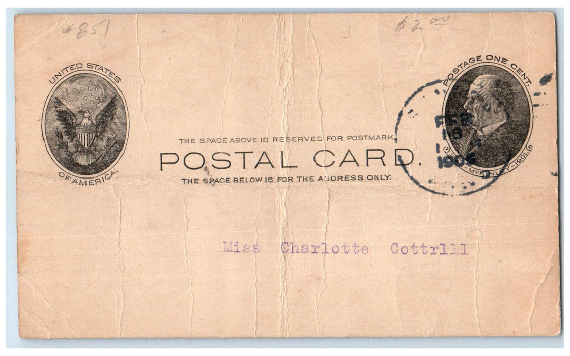 1905 Nemaha County Teachers Association Wetmore Kansas KS Postal Card