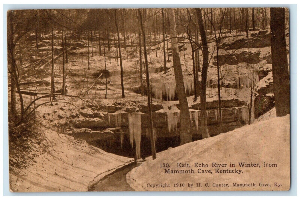 c1910 Exit Echo River Winter Mammoth Cave Kentucky KY Vintage Unposted Postcard