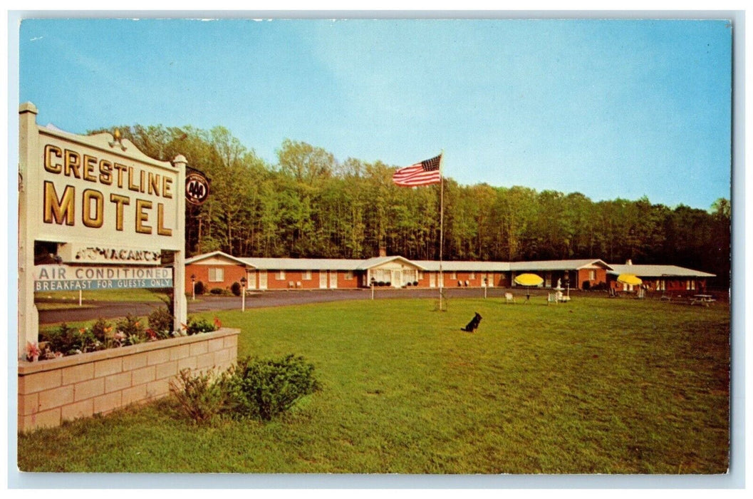 c1960 Crestline Motel Meriden Center Middletown Connecticut CT Vintage Postcard