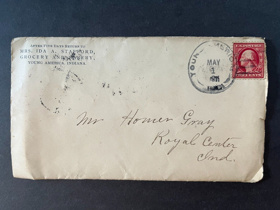 Mrs. Ida A. Stafford Grocery & Bakery Young America Indiana Royal Center Cover