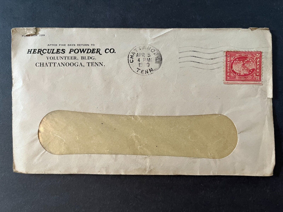 1920 Hercules Powder Co Chattanooga Tennessee Advertising 2 Cent Cover