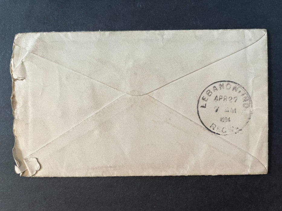 1904 Mr. Gray Luray Virginia Lebanon Indiana Duplex Cancel 2 Cent Cover