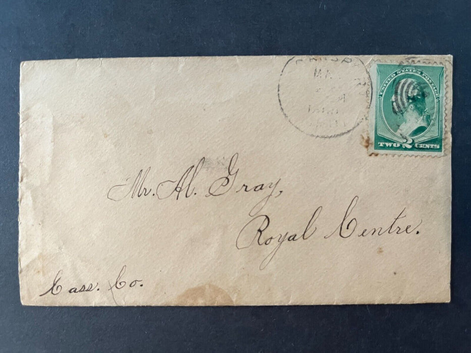 Mr. Gray Logansport Indiana Cass Co. Royal Center Target Cancel 2 Cent Cover