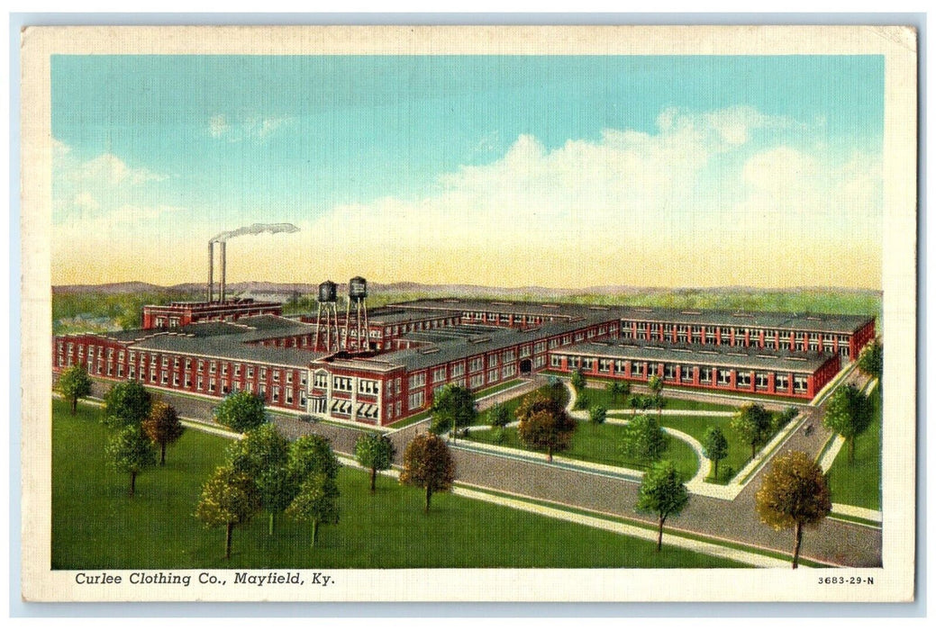 1941 Curlee Clothing Co. Exterior Building Mayfield Kentucky KY Vintage Postcard