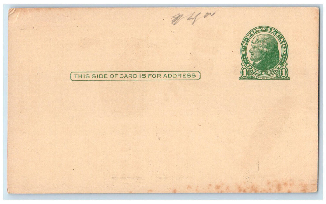 c1930's Wolverine Shoe Grease Parachute F.S. Riegel Wilsey Kansas KS Postal Card