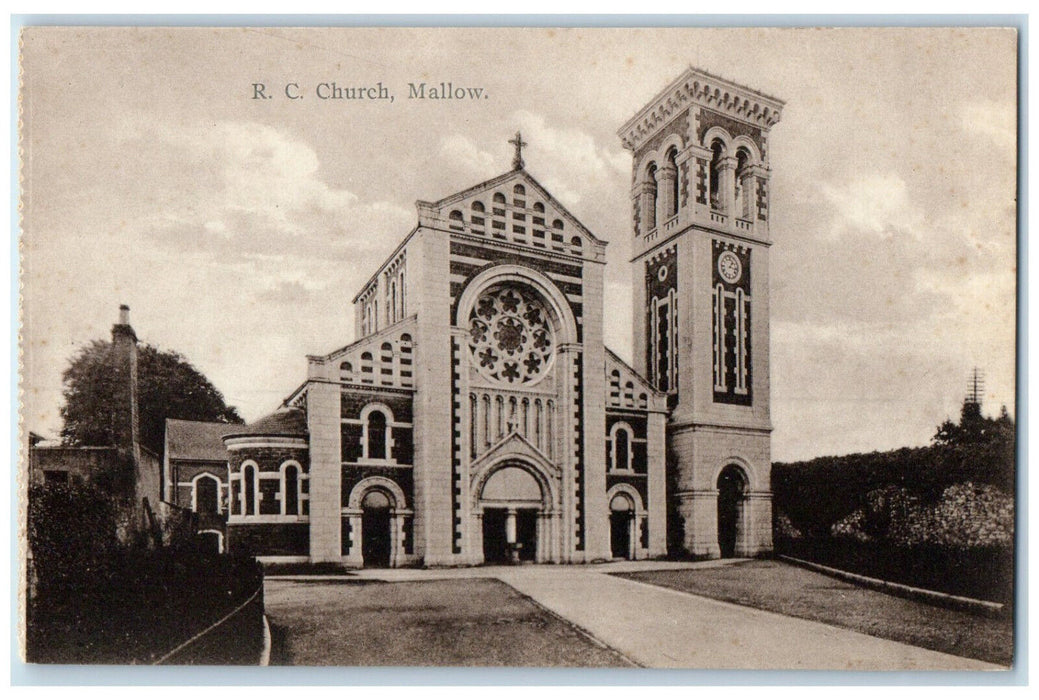 c1910 R.C. Church Mallow County Cork Ireland Unposted Antique Postcard