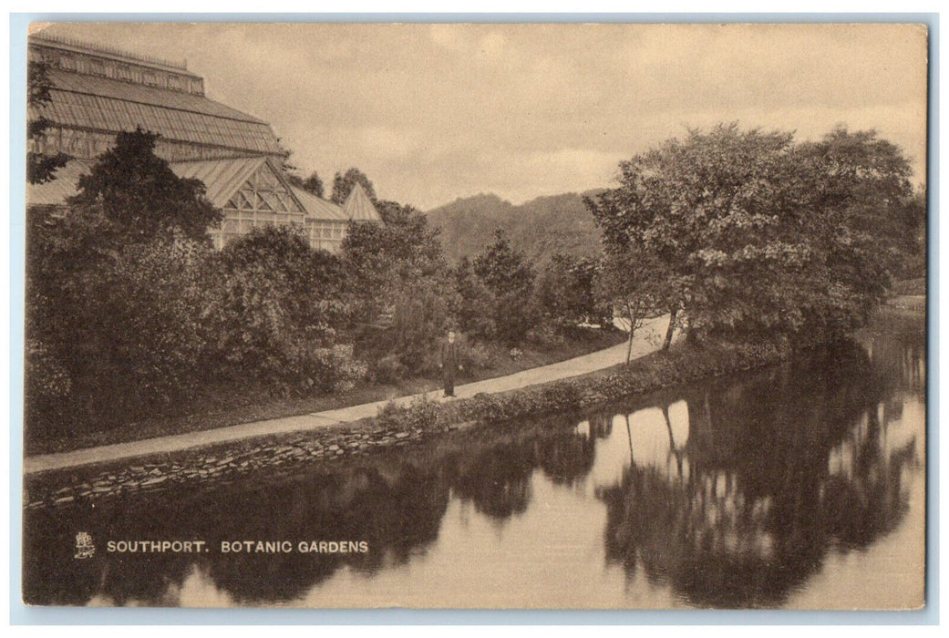 c1910 Southport Botanic Gardens Merseyside England Posted Tuck Art Postcard