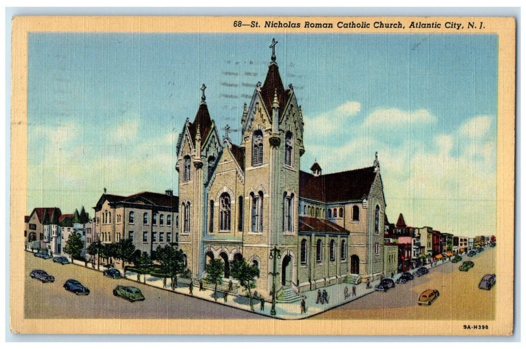 1943 St. Nicholas Roman Catholic Church Chapel Atlantic City New Jersey Postcard