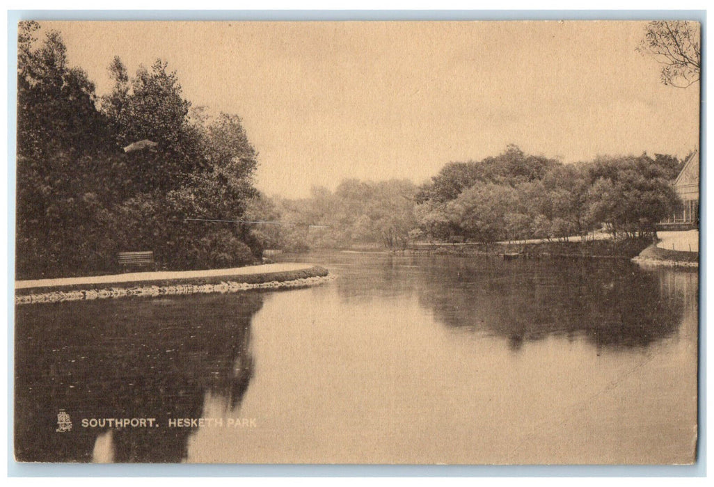 c1910 Southport Hesketh Park Merseyside England Antique Tuck Art Postcard