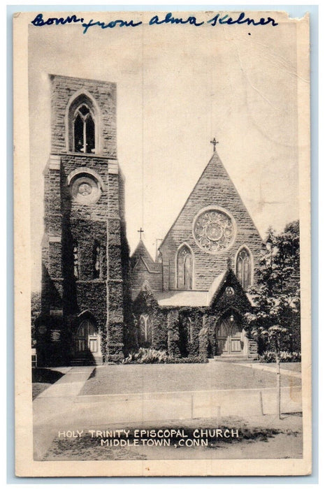 1951 Holy Trinity Episcopal Church Exterior Middletown Connecticut CT Postcard