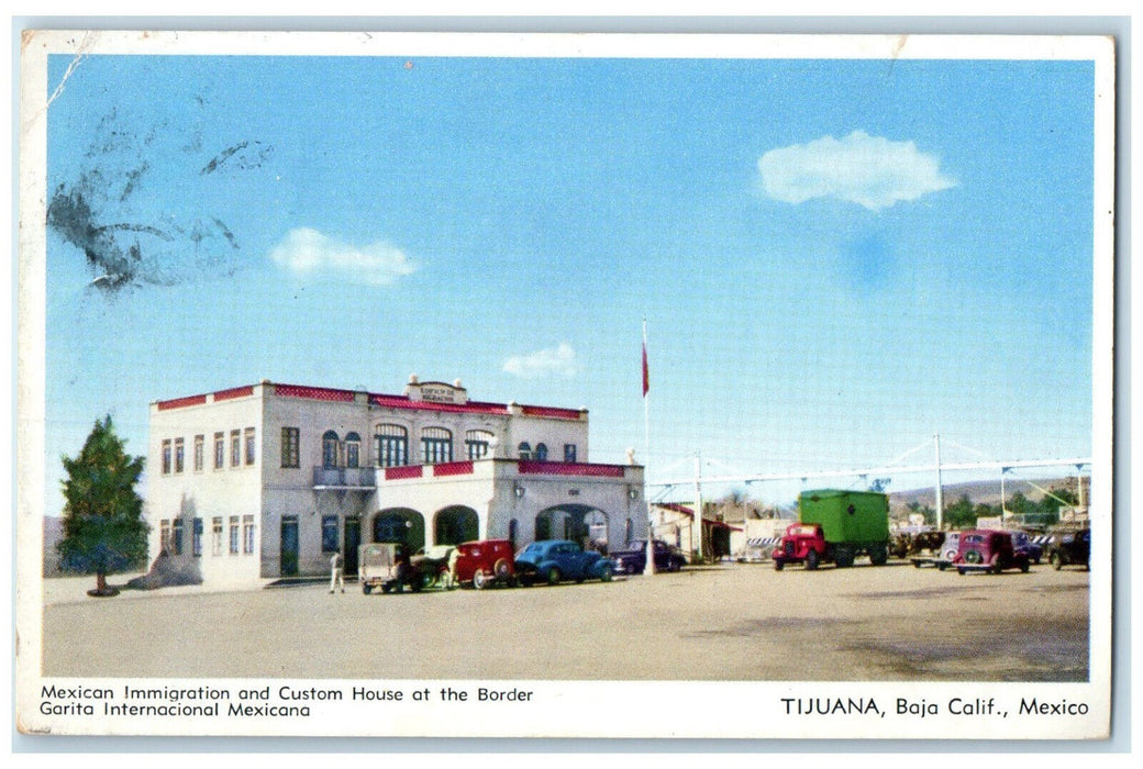 c1930's Mexican Immigration Custom House Tijuana Baja CA Mexico Postcard